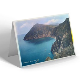 GREETING CARD - Vintage Devon - Hangman Hill and Bay (b)