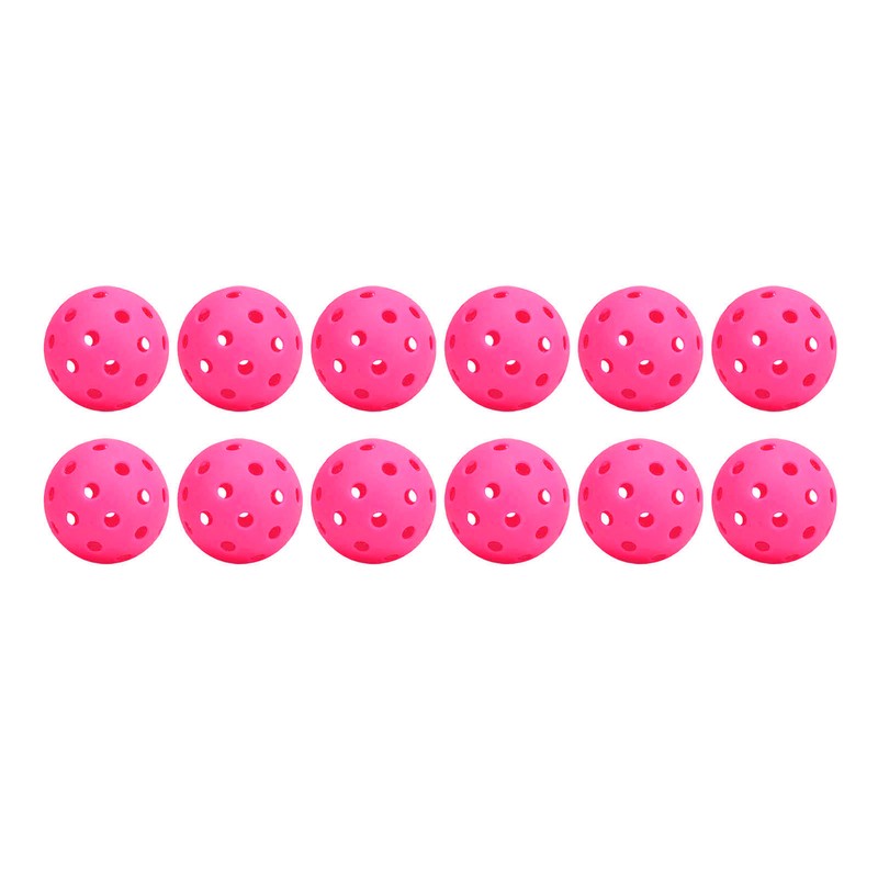 12PCS 74mm 40 Holes Pickleballs PE Plastic High Elasticity Pickleball