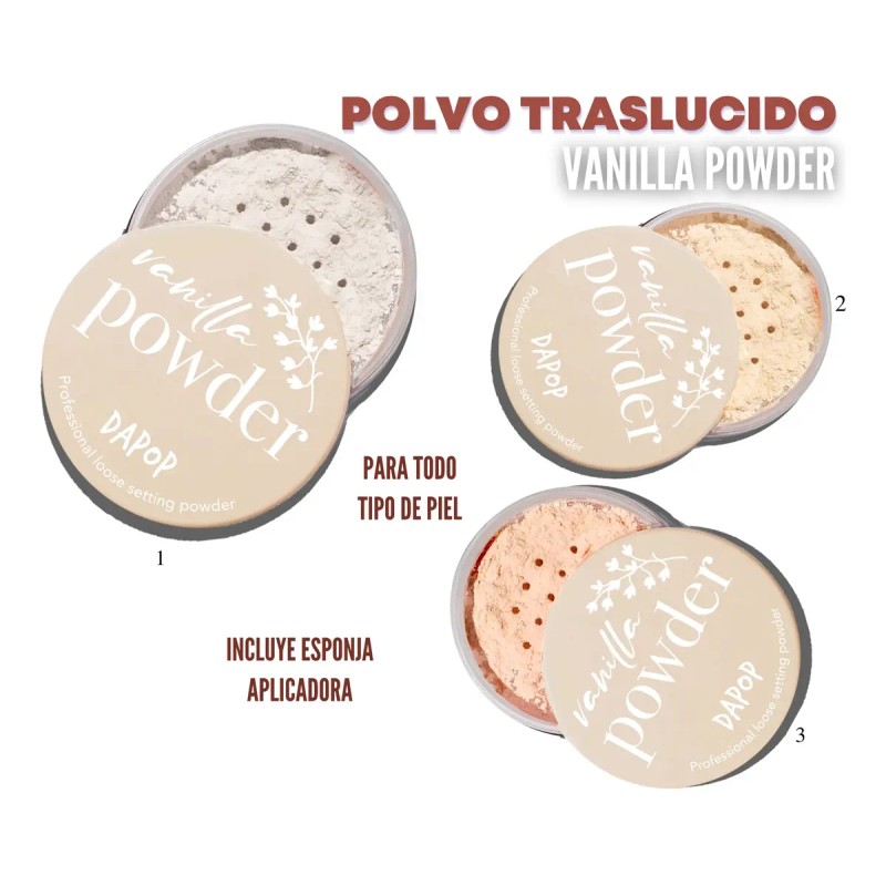 Polvo Traslucido Suelto Dapop Matificante Acabado Natural