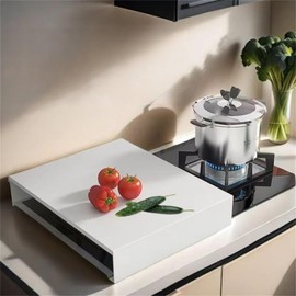 RV Stove Top Cover, Multipurpose Tempered Black Stove Cover for Gas Stove Top,Gas Stove Cover 17.7 inch Countertop Cutting Board Stovetop Cover to Expend Kitchen Space