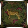Paoletti Tropica Cheetah Cushion Cover, Velvet, Khaki, 45 x 45cm