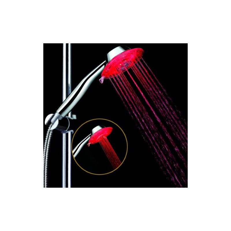 DP Bath RY-L025+RY-P012+RY-S001 LED Shower Handle Holder - Silver
