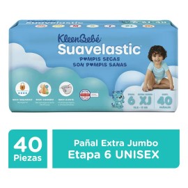 Pañales Kleenbebé Suavelastic Etapa 6 Unisex 40 Piezas