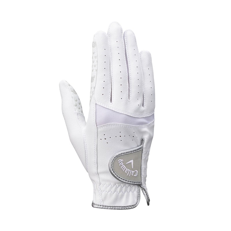 Callaway HYPER GRIP DUAL WMS WHT 20 25 Gloves, 7.9