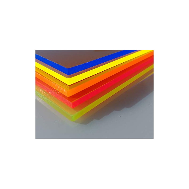 Acrylic C fluorescent blue Perspex sheet, 500 x 500 x