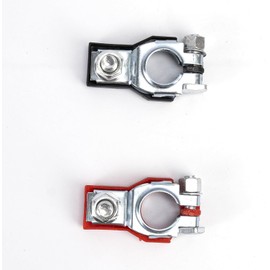 Rldym Battery Terminal Connectors Positive and Negative Set 90982-05035 & 90982-06022 for Nissan Infiniti Toyota Lexus, Replace# 92199463 & 92199462, 243407F000 &2 43407F001