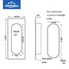 HOMOTEK 4 Pack 120mm Flush Sliding Closet Door Pulls, Recessed
