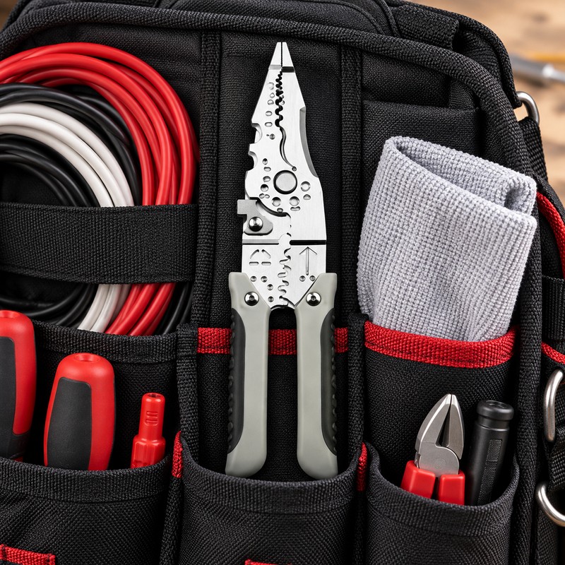 Multifunctional Electrician Pliers for Wire Stripping – Stainless Steel Hand