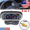 XUKEY Car Water Temp Temperature Gauge 2-In-1 LCD Digital Voltmeter