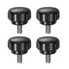 sourcing map 4pcs Knurled Clamping Knobs M6 x 12mm Metric