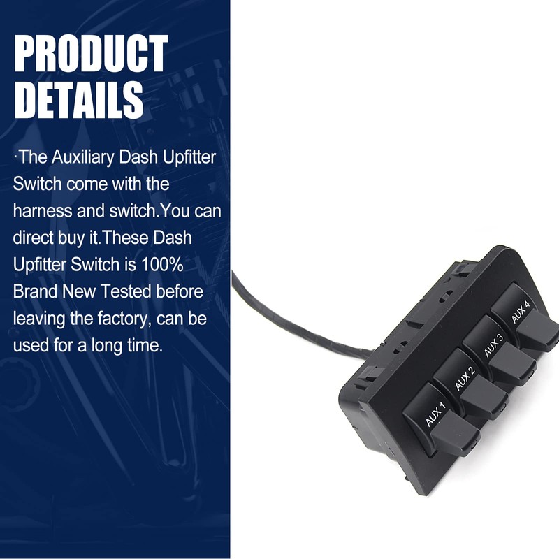 Auxiliary Dash Upfitter Switch Replacement for Ford F250 F350 F450