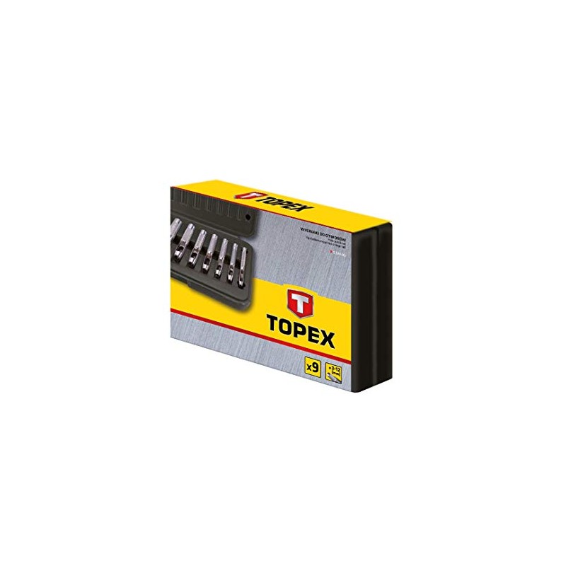 TOPEX 9 Sizes (3-12mm) Alloy Steel Hole Cutter Set with