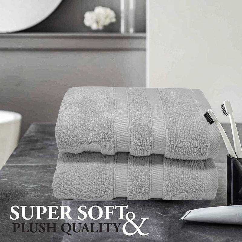 Hand Towels 600gsm ZERO TWIST Cotton Highly Absorbent & Quick