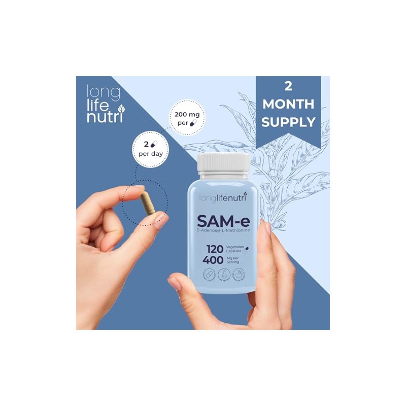 Longlifenutri Sam-e 400 Mg ? 120 C?psulas Vegetarianas