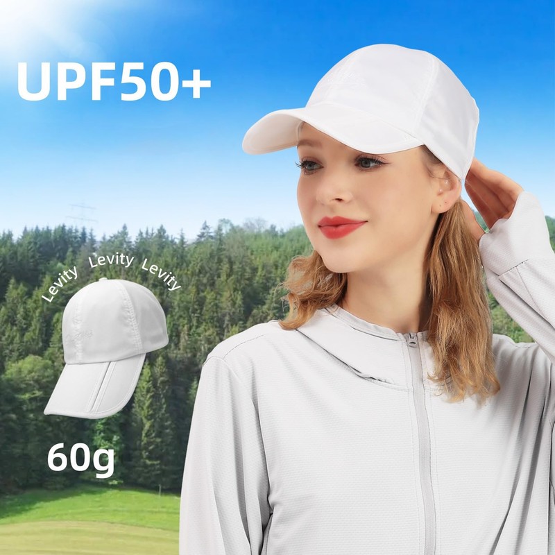 Ducclucc Folding Running Sport Hats Summer Cool UPF 50 Sun