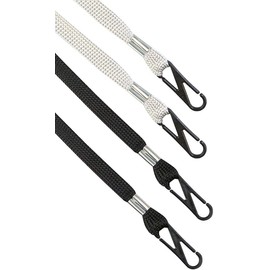 Tovip 10Pcs Black and Grey Hat Chin Cord with Adjustable Cord Fastener - Unisex Removable Sun Hat Chin Strap with Spring Loaded Stop Cord Lock, Windproof Buckle Retaining Clip