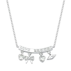 Forever Love Design 925 Sterling Silver Necklace (Sterling Silver)