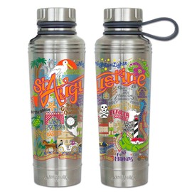 catstudio St. Augustine Stainless Steel Water Bottle | Triple Wall Insulation With Non Slip Bottom | Great For Running, Hiking, Sports, & Travel