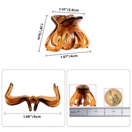 YOHAMA 10 pcs Hair Clips Small 1.57 in Octopus Claw Clips Mini Jaw Clips Durable Strong Grip for Women Girls Thick Hair.