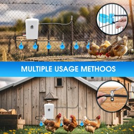 Automatic Chicken Waterer Float Controlled, 3 Gallons Poultry Waterer Dispenser with Hose Attachment, Poultry Automatic Drinking Accessories for Chicks, Duck, Goose, Turkey