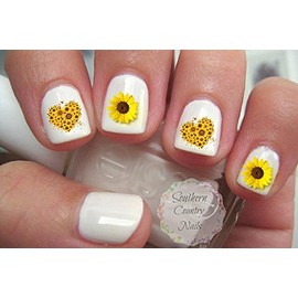 Sunflower Nail Art Decals