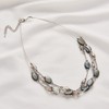 BULINLIN Crystal Layered Statement Necklace for Women, Shell Choker Necklace