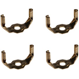 Detachable Harp Base Saddle Bottoms for Regular Duty Lamp Harps, Slip 1/8 IP, Brass Plated, Pack of 4