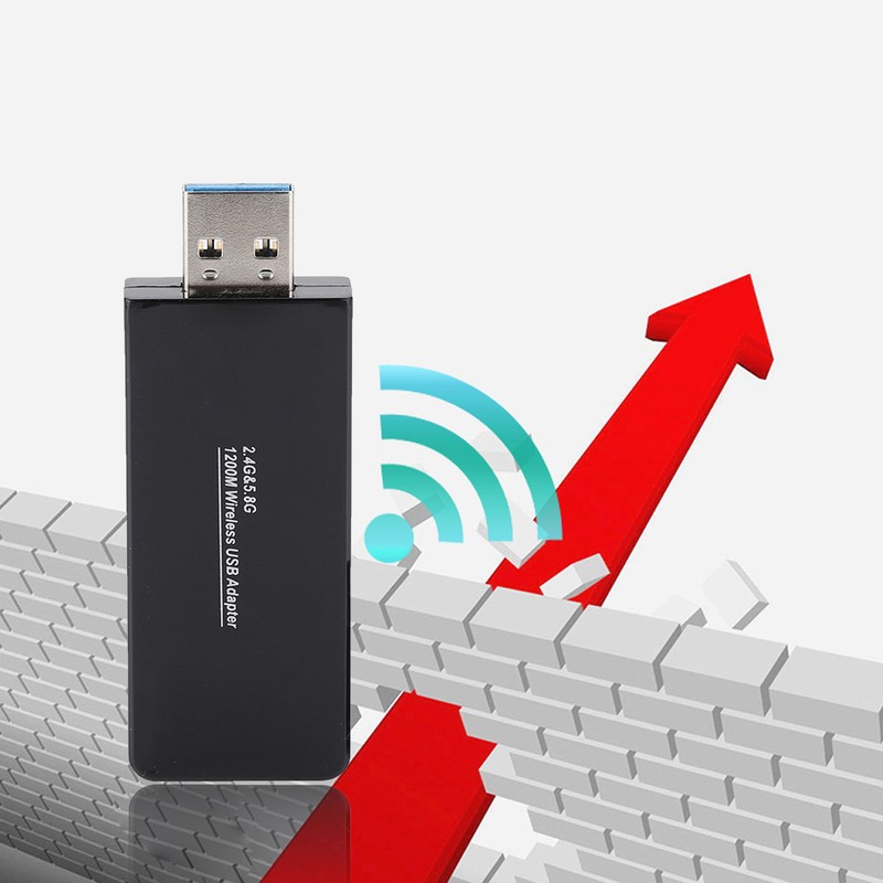 Mini Powerful 1200M Dual Frequency Wireless Network Card USB3.0 Interface