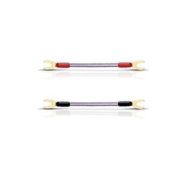 OEHLBACH JUMP! Speaker Cable Bridge set of 4x10cm,6mm2. Colour: clear, red & black. STAR RATING : 4.
