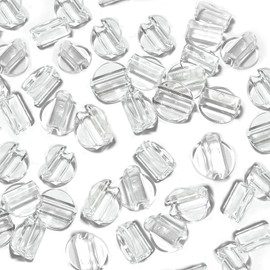 KALOLINNA Hair Rubber Handmade, Fastener Parts, Foot Parts, Transparent Plastic, Pedestal, Hair Clip, Hair Ornament, Handmade, Material, DIY (Set of 100)
