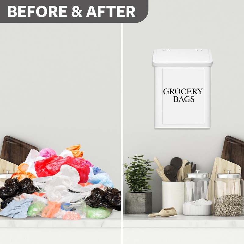 Calindiana Grocery Bags Holder (White)