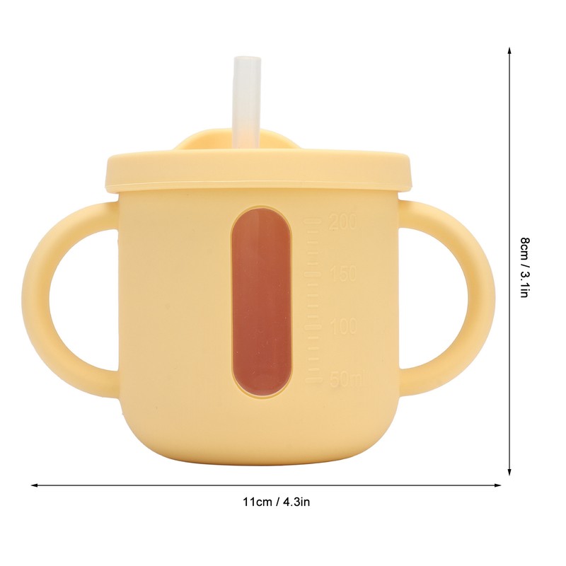 Silicone Sippy Cups Double Handles Lightweight Toddler Training Cup with