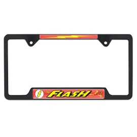 The Flash All Metal Black Open License Plate Frame