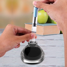 Piston Fill Fountain Pen Gold Fine Nib Transparent Fountain Pen Set Of 4, Stainless Steel Fountain Pens Gift For Christmas