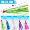Fishing Bucktail Teaser Hooks, 10pcs Saltwater Fishing Teaser Lures with