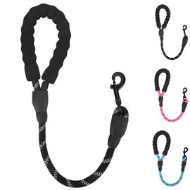 fogman Short Lead, Short Lead, 23.6 inches (60 cm), For Dogs, Large Dogs, Control, Walking, Safe, Simple, (Black)