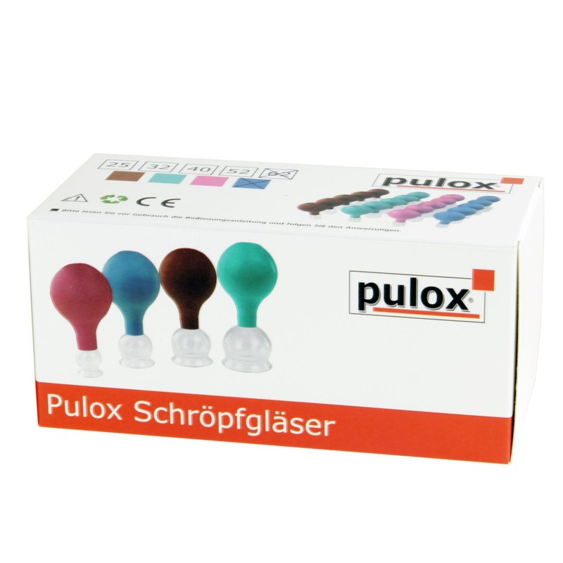 pulox SchrÃ¶pfglas aus Echtglas 2er-Set inkl. Saugball 52 mm &