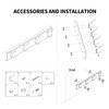 Wooden Coat Rack, Wall-Mounted Organizer for Closet, Entryway, Hallway, Foyer,