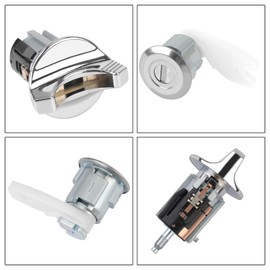 WZYJGTOP Ignition Switch Lock 2 Pcs Door Locks Cylinder with Keys Replacement for Ford F150 F250 F350 Bronco Aerostar E150 E250 E350 Van Taurus Ranger Replacement#C-42-150+DP-42-122