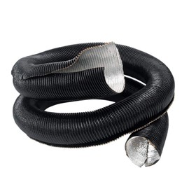 WISAUTO Opening Shape Thermo-Flex Wire-Hose Insulation Cool-Tube Heat Shield 3FT Fit Any Diameter Black Color