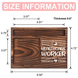 Healthcare Worker Appreciation Gifts, Thank You Gift for Health Care Worker, Essential Healthcare Office Coworkers Staff Gifts, Sticky Note Holder Wooden Notepad & Pen Holder 6.5" x 4.7" - FTA282