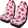 Qpednta Cute Strawberry Car Seat Covers for Women Waterproof Front