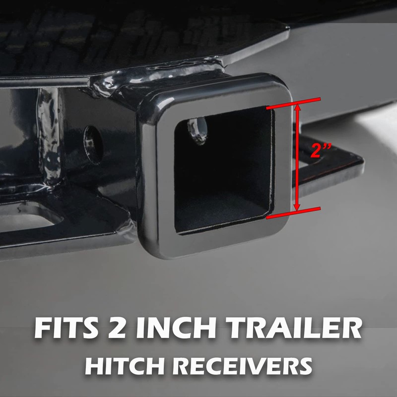 TOEASYTY Trailer Hitch Cover for 2 Inch Receivers, Heavy Metal