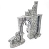 QP3D Battle Ruined Building Wall, Terrain Scenery for Tabletop &