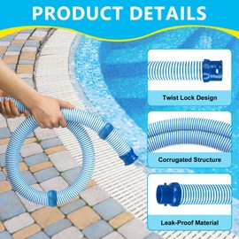 197inch Pool Cleaner Hose Replacement Parts for X7 T3 T5 MX6 MX8 with 10PCS Pool Hose Weight
