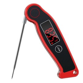 Sweet Dwelling Instant Read Digital Meat Thermometer with Stainless Steel Probe, Fast Food Temperature Readings with Precision Accuracy for Steaks, Chicken, Poultry, Safe Oven, Grilling, and BBQ USE