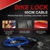 650mm x 6mm Steel Cable Bicycle Lock with PVC Cover