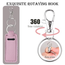 Belolvar Chapsticks Holder Keychain for Lipstick, Bright Lip Balm Lip Gloss Holder Stocking Stuffers for Women (Bright)