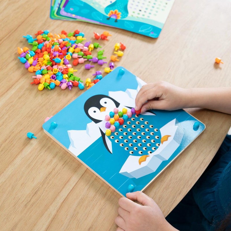 Fat Brain Toys Peg a Pattern - Wooden Pegboard with
