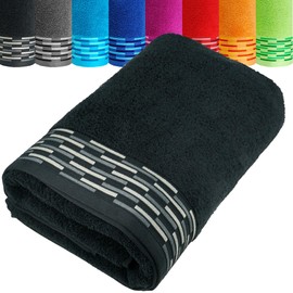 Lashuma Lugano Men's Sauna Towel, Black, Large for Sauna, Beach and Holiday